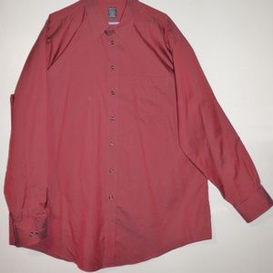 NWOT Joseph & Feiss 18Tall Red Button Shirt D371